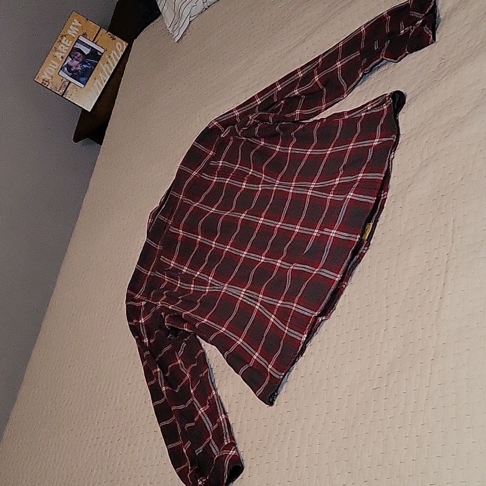 Deluth Trading Plaid Quality Red Gray White Womens Size Large Flannel